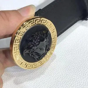 Versace Black Leather Gold Medallion Belt 100cm Versace | Accessories | Versace Black Leather Gold Medallion  main image 3